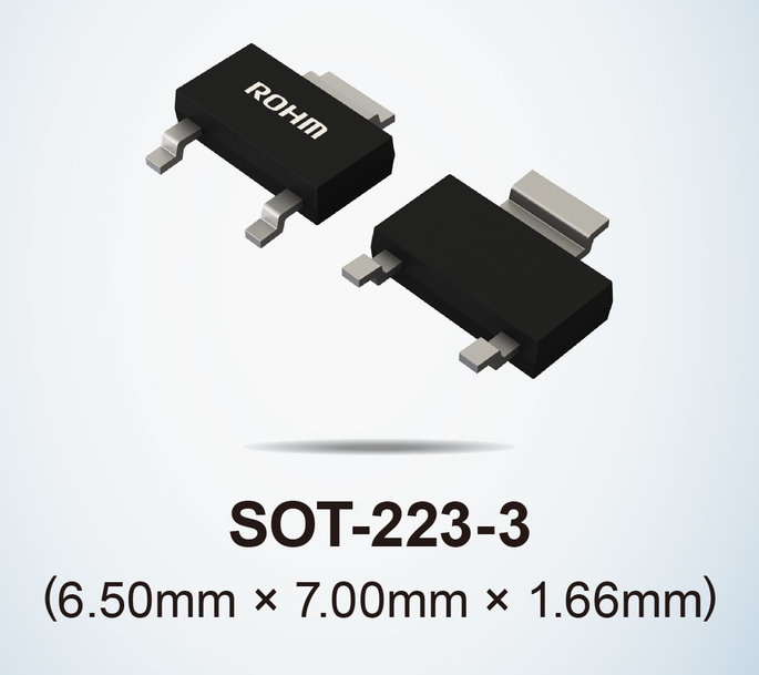 I MOSFET compatti da 600 V con package SOT-223-3 di ROHM contribuiscono a ridurre e assottigliare i design di alimentatori per illuminazione, pompe e motori